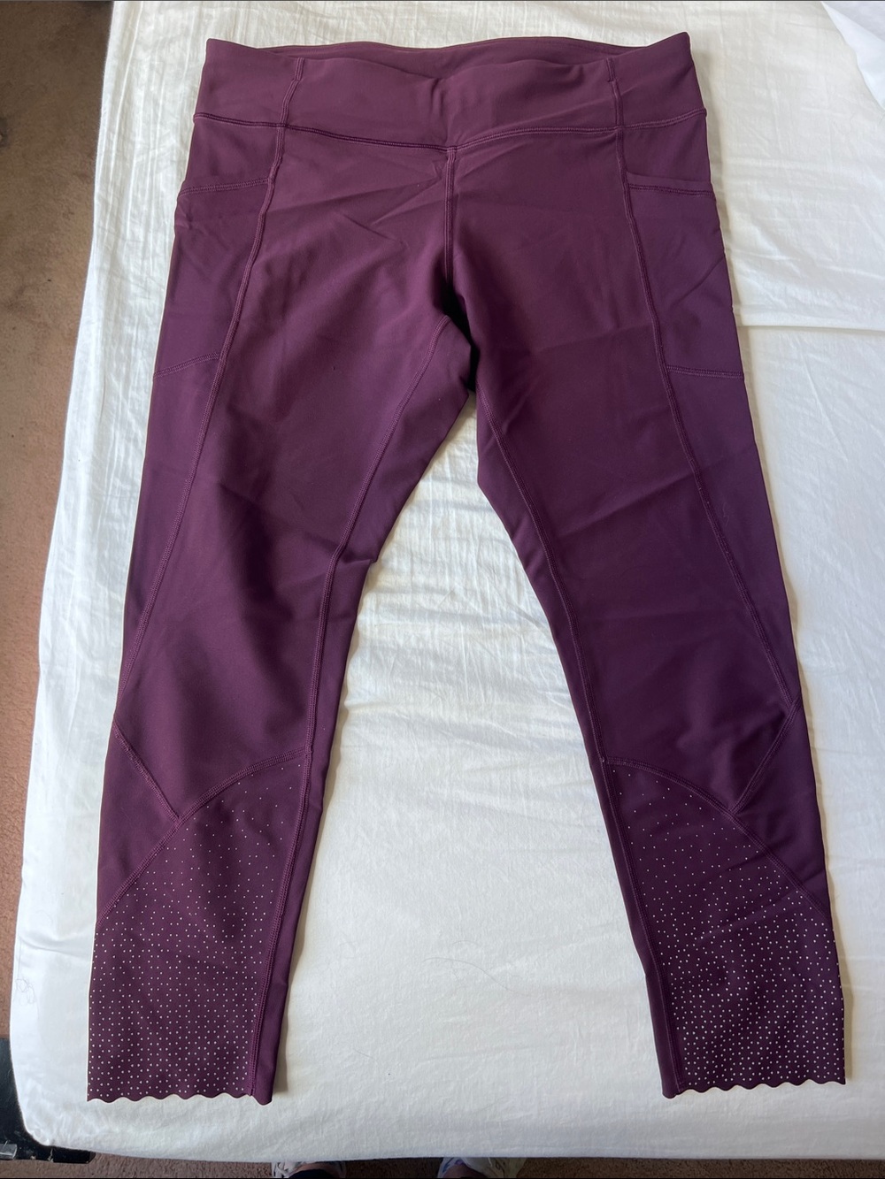 lululemon athletica Plum High-Rise Leggings with Laser-Cut Hem